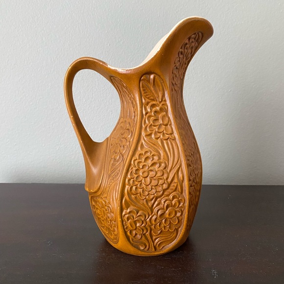 Vintage McCoy 618 Floral Pitcher - Picture 2 of 4